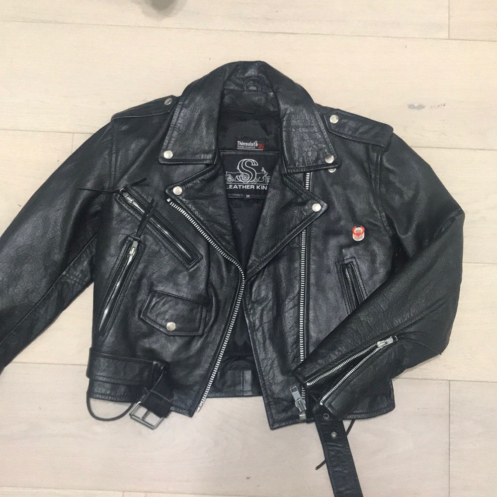 Real leather jacket.